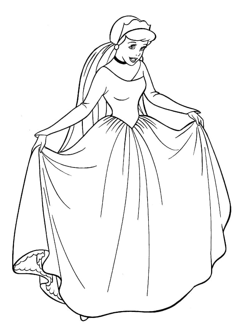 Desenho de Cinderela Incrível para Colorir