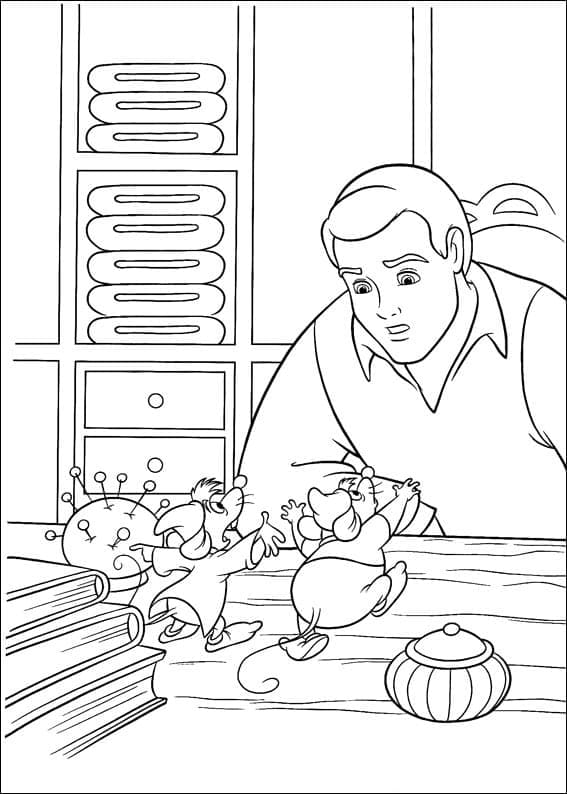 Desenho de Imagem de Cinderela para Colorir