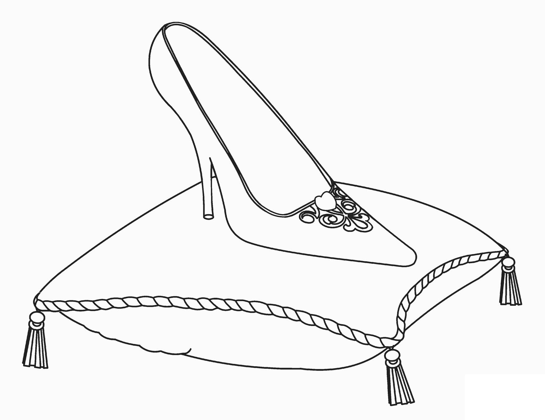 Desenho de Cinderela Bonita para Colorir Pdf