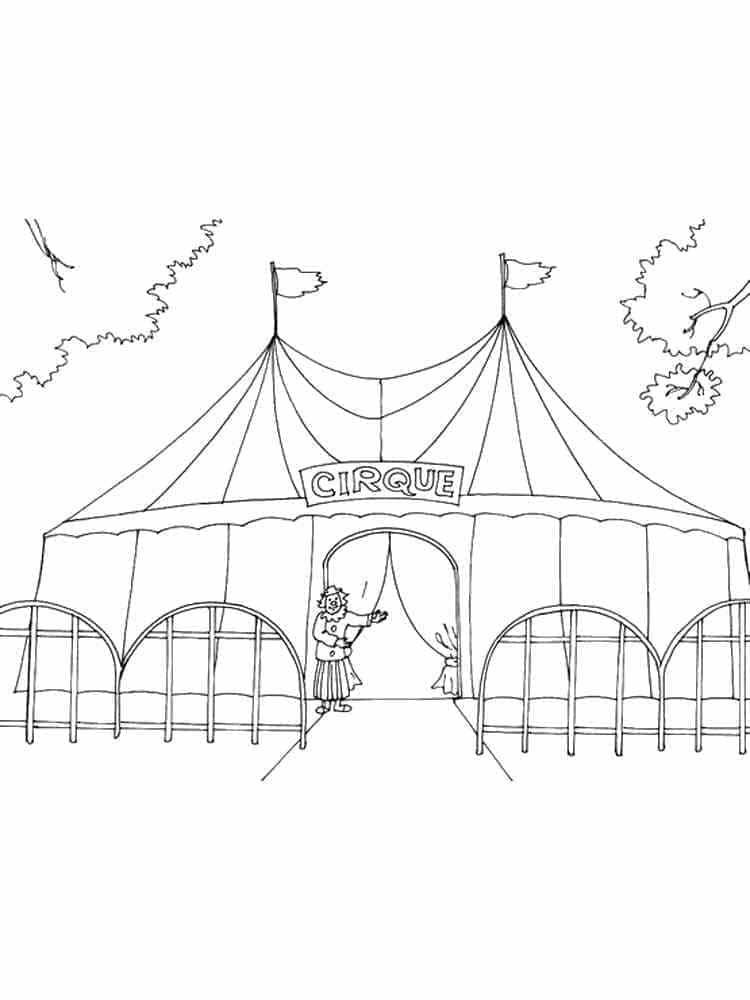 Desenho de Bem Vindo ao Circo para Colorir