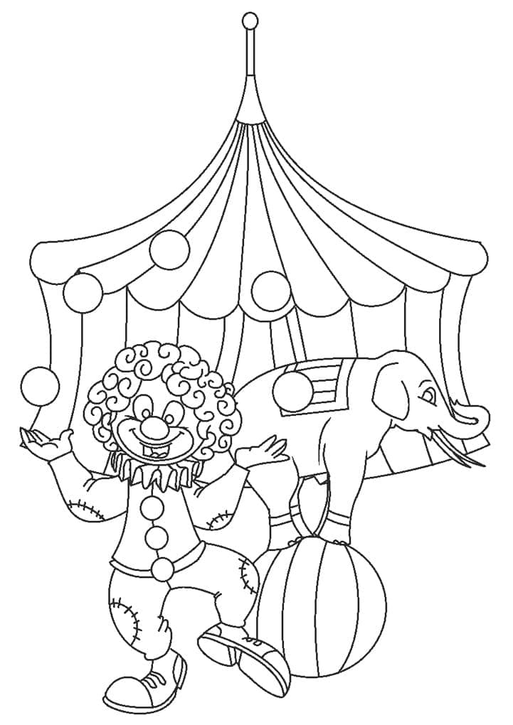 Desenho de Circo para Colorir Pdf