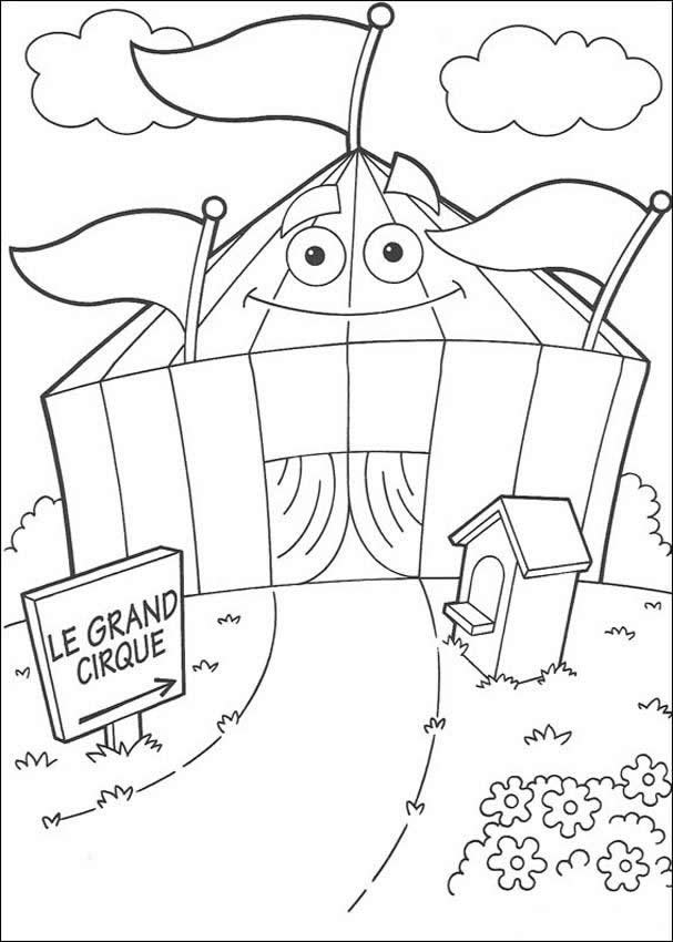 Desenho de Circo para Pintar Giz de Cera