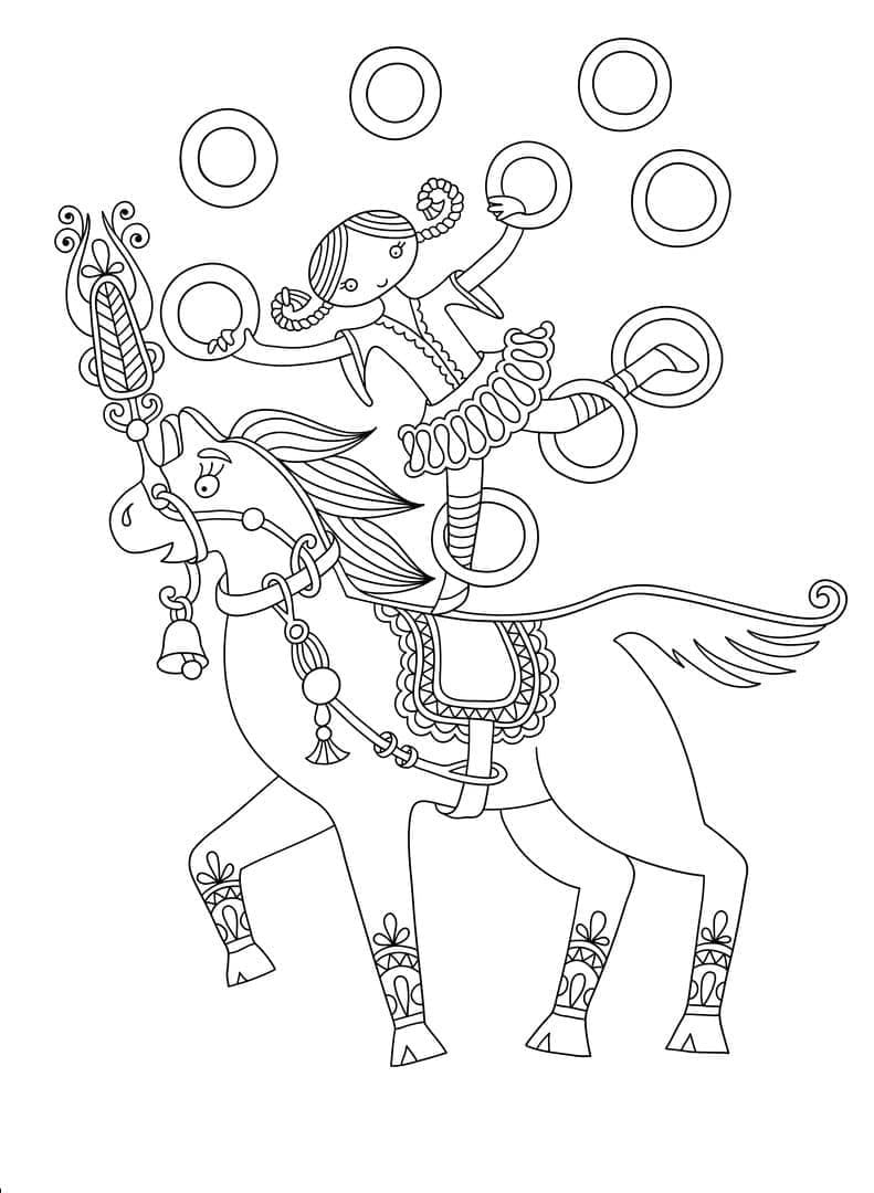 Desenho de Foto de Circo para Colorir