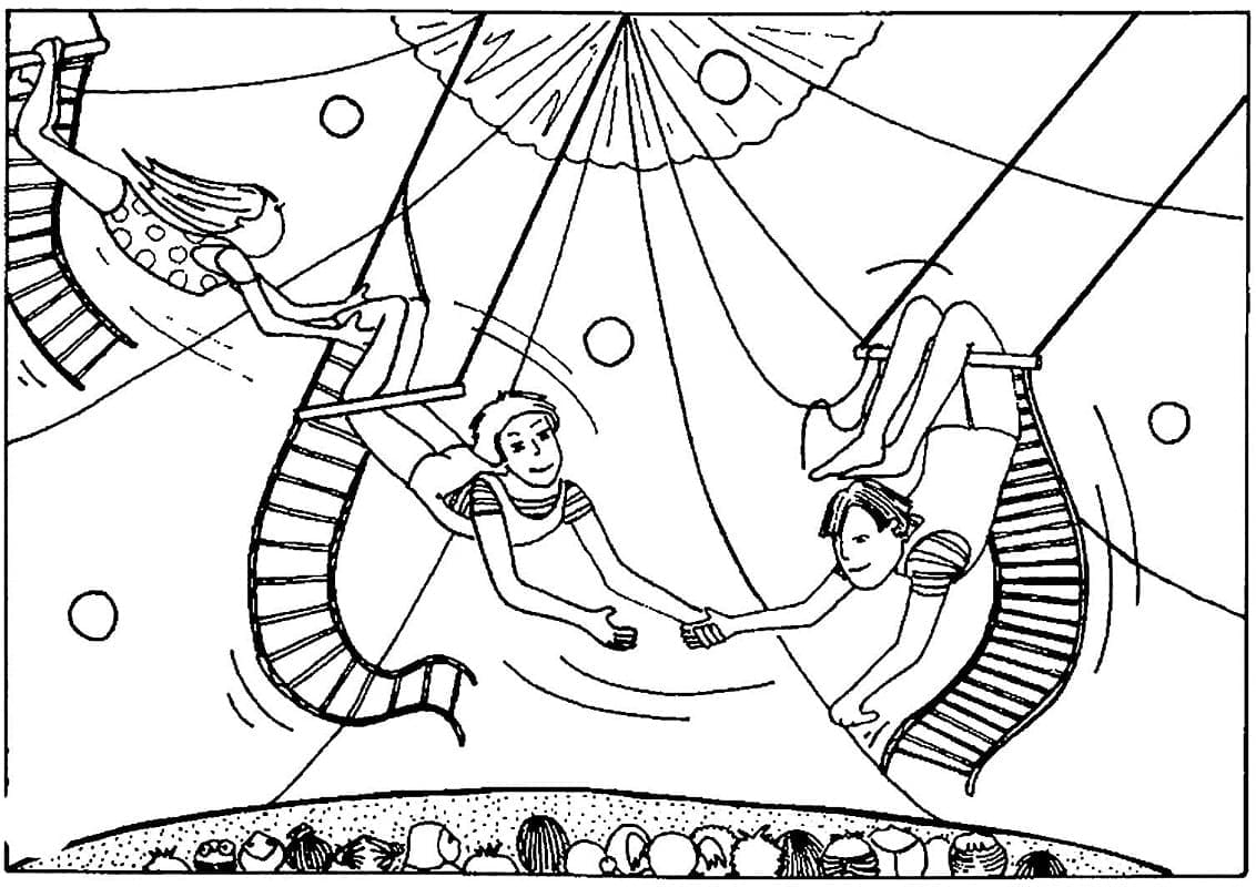 Desenho de um Circo Incrível para Colorir
