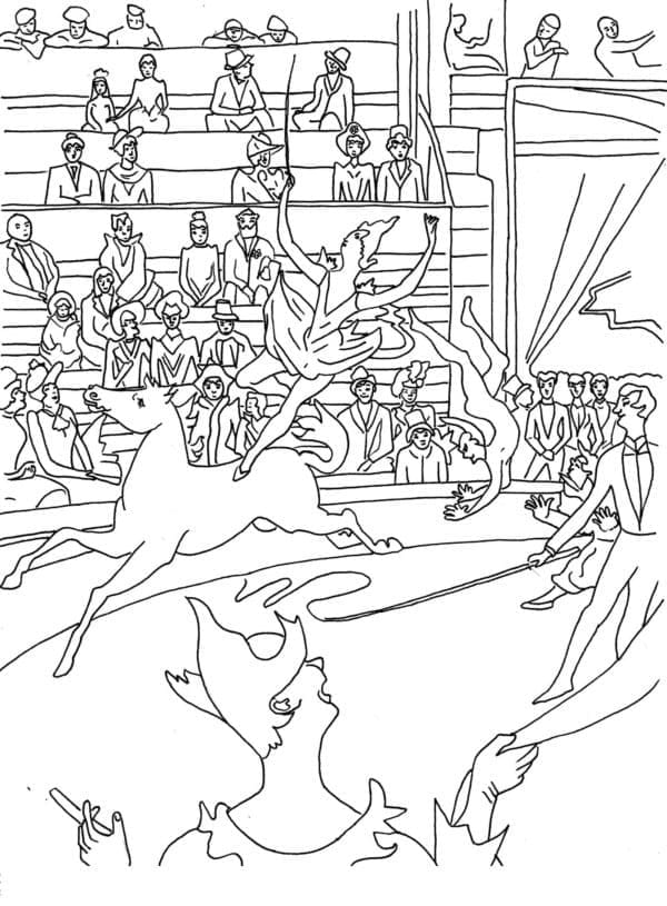 Desenho de um Circo para Colorir