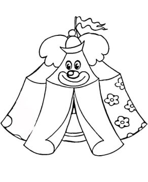 Desenho de Uma Tenda de Circo para Colorir