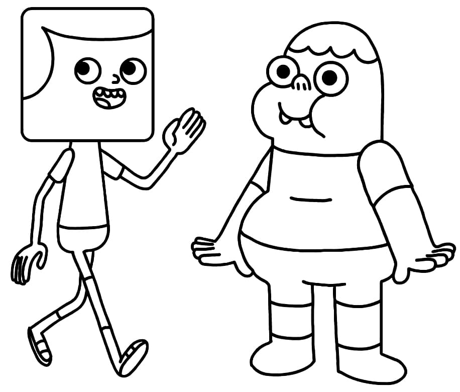 Desenho Clarencio e Jeff para Colorir