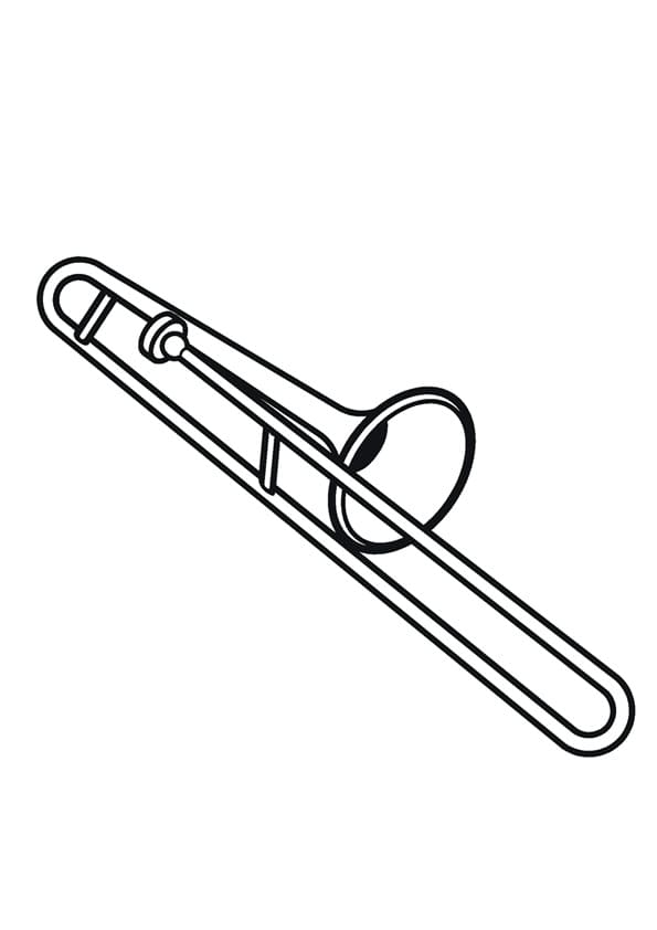 Desenho de Trombone Imprimivel para Crianças para Colorir