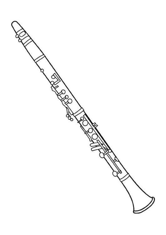 Desenho de Clarinete Normal para Colorir