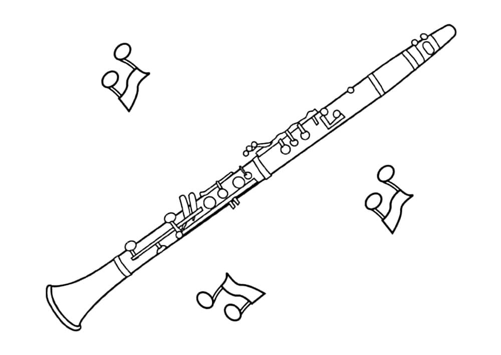 Desenho de o Clarinete para Colorir