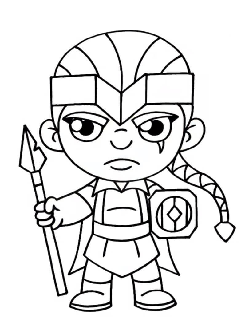 Desenho de Clash Royale com Esqueleto para Imprimir