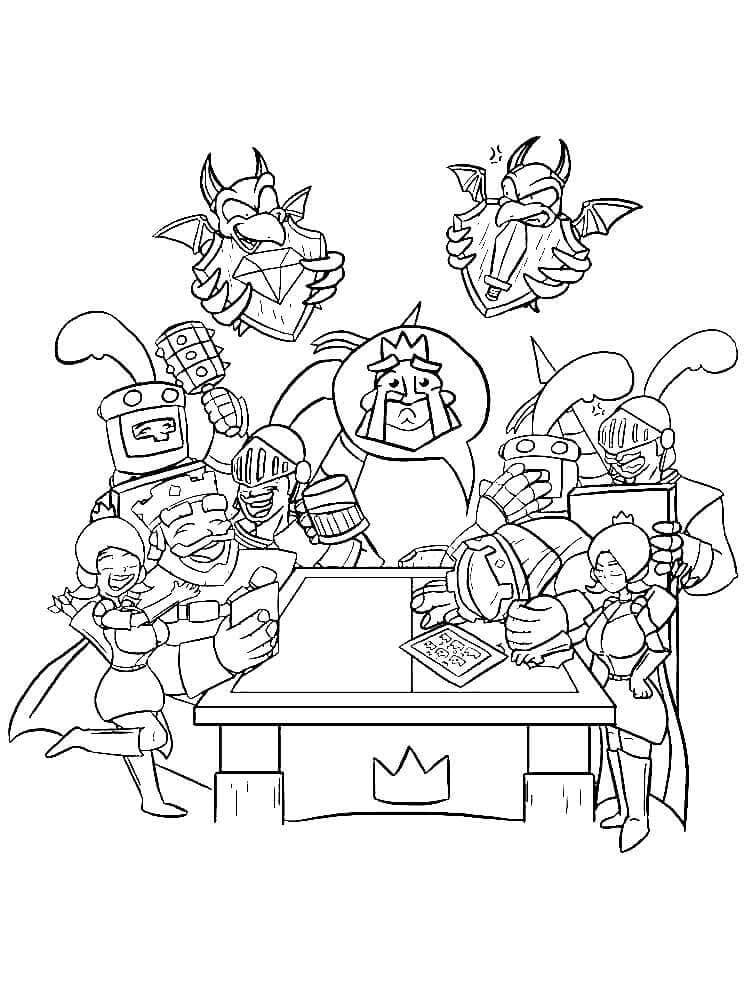 Desenho de Clash Royale com Gigante para Colorir