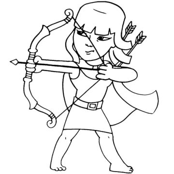 Desenho de Clash Royale Infantil para Imprimir