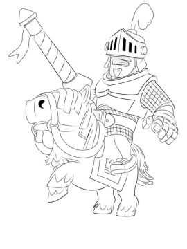 Desenho de Clash Royale na batalhá para Colorir