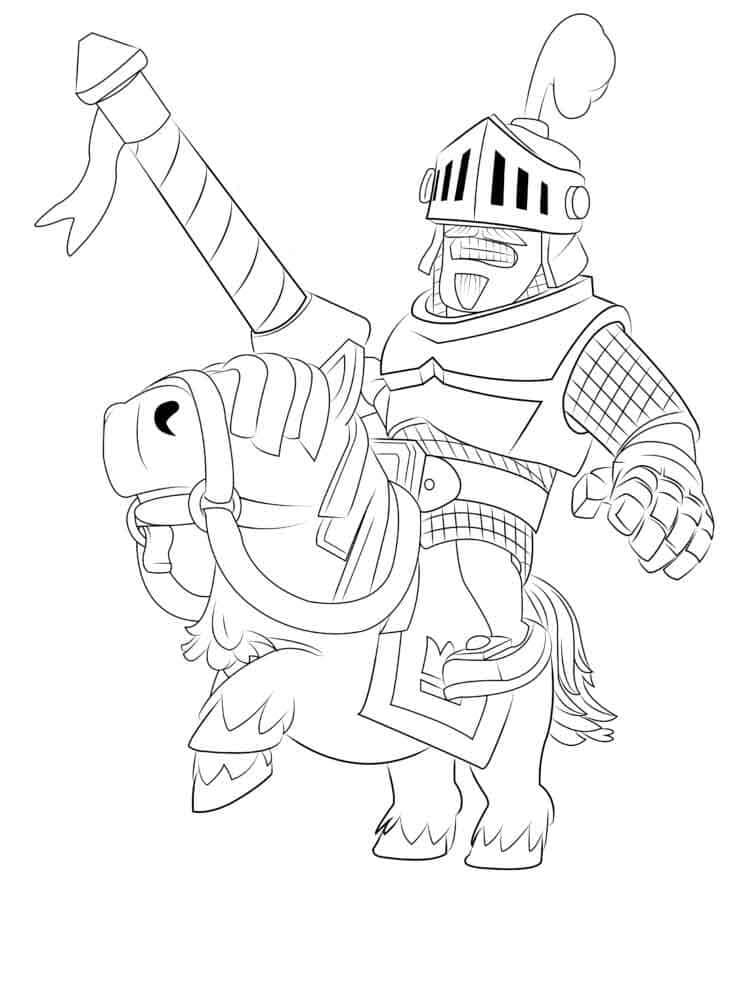 Desenho de Clash Royale na Batalhá para Colorir