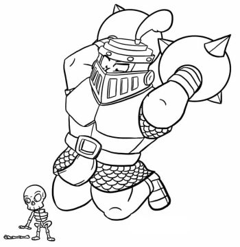 Desenho de Clash Royale Simples para Imprimir lápis de Cor