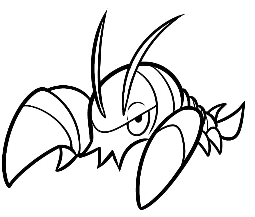 Desenho de Clauncher Pokemon para Colorir