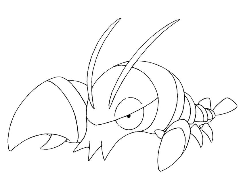 Desenho de Pokemon Clauncher Grátis para Colorir