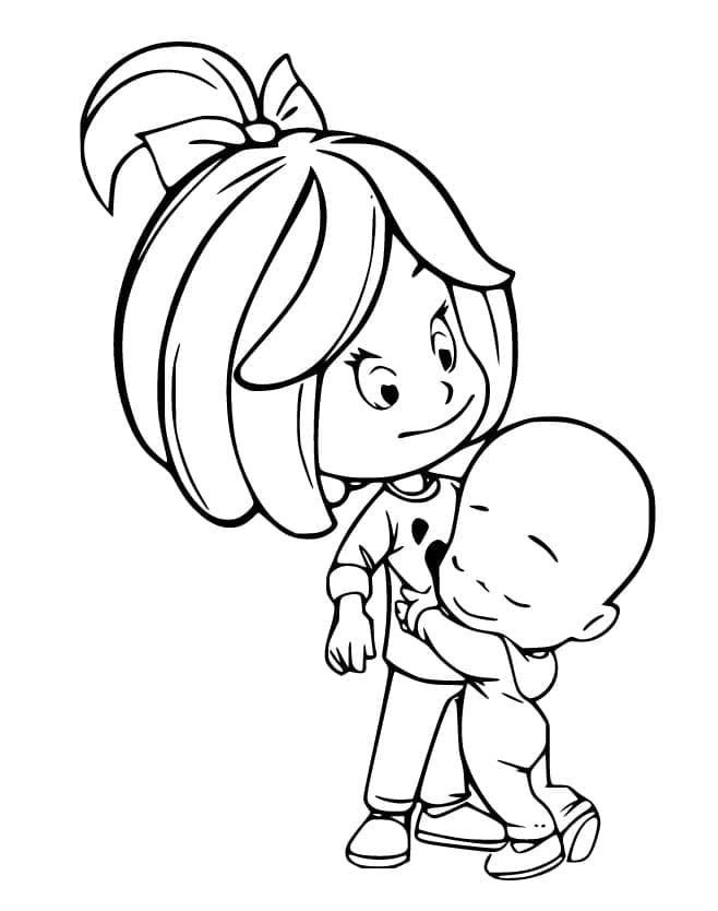 Desenho de Cleo e Cuquin Grátis para Colorir