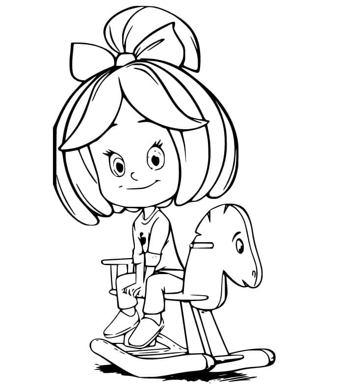 Desenho de Cleo Sorrindo para Colorir