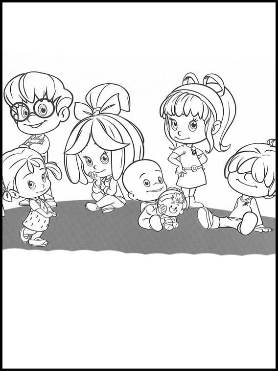 Desenho de Personagens de Cleo e Cuquin para Colorir