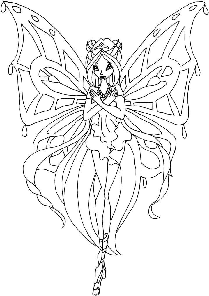 Desenho de Flora da Clube Winx Imprimivel Download