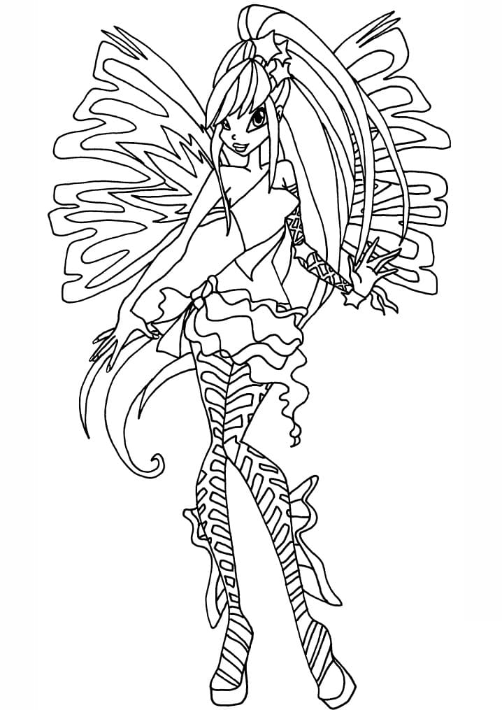 Desenho de Stella da Clube Winx Imprimivel Download
