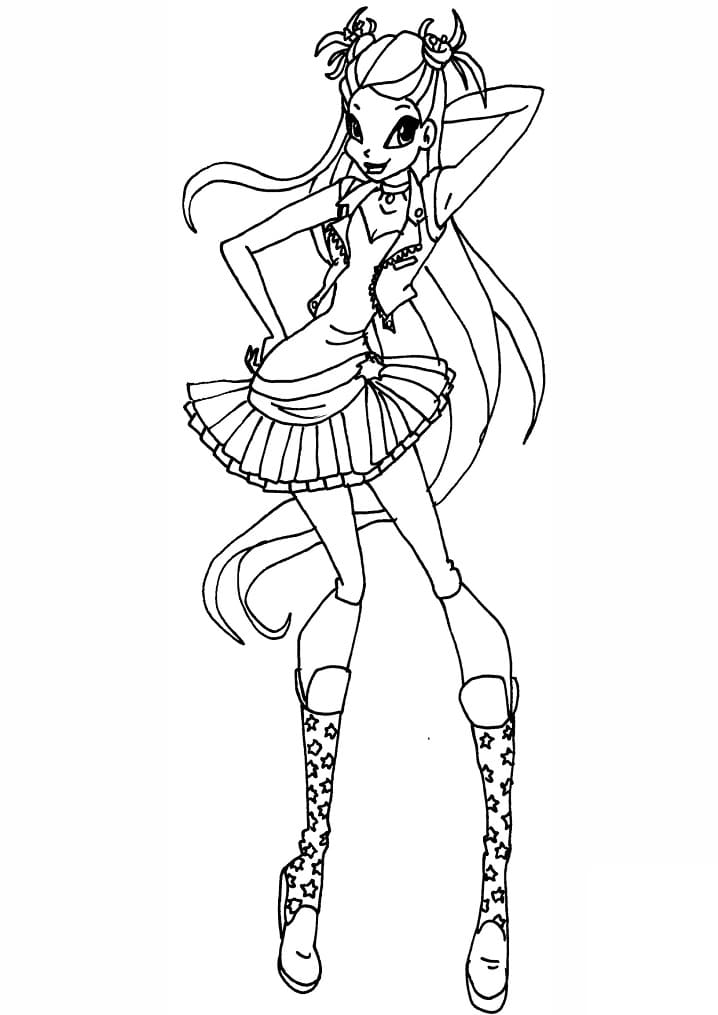 Desenho de Stella da Clube Winx Infantil para Imprimir