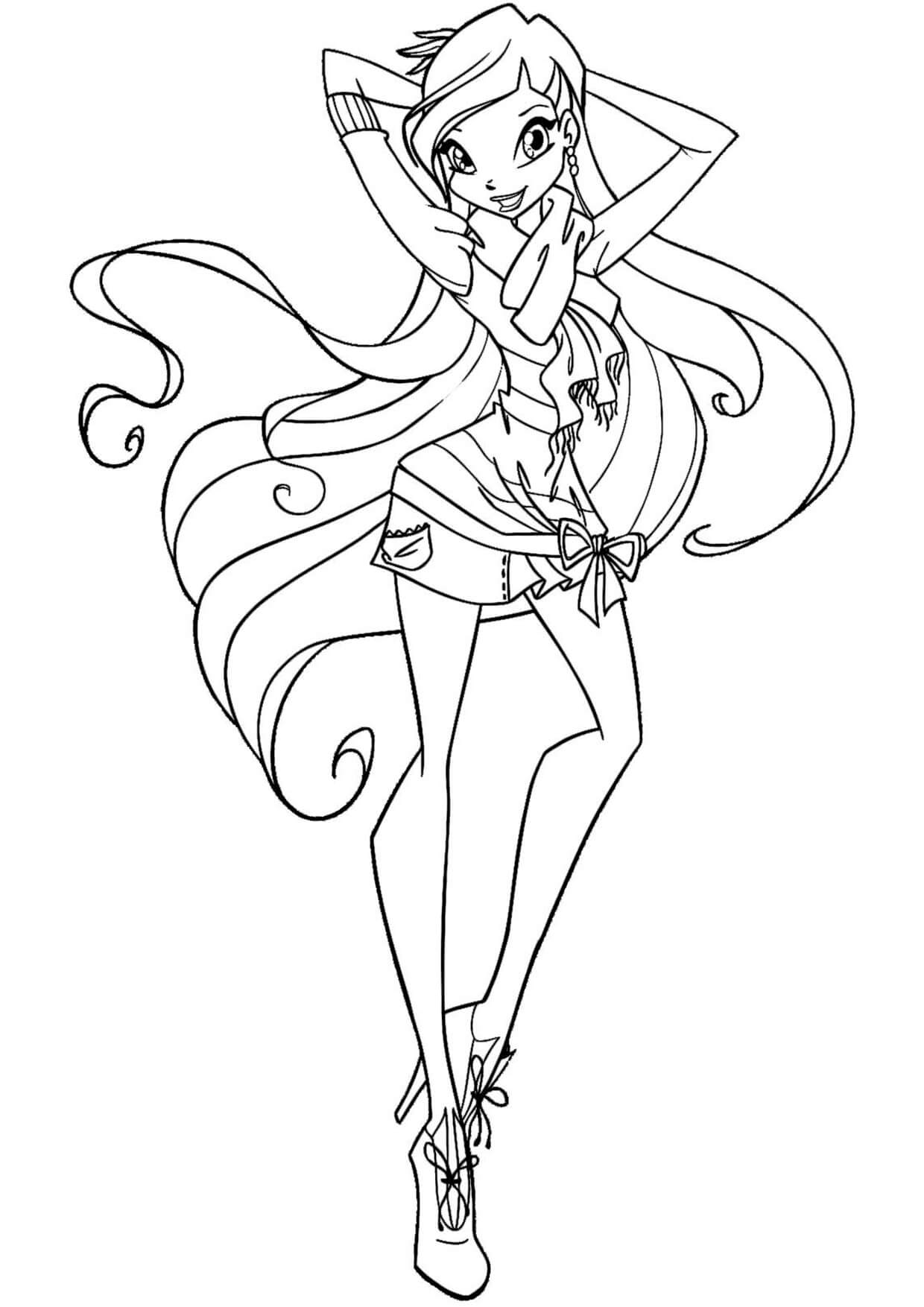 Desenho de Stella da Clube Winx Mágica para Colorir Pdf