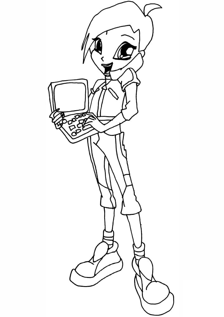 Desenho de Tecna da Clube Winx Imprimivel Download