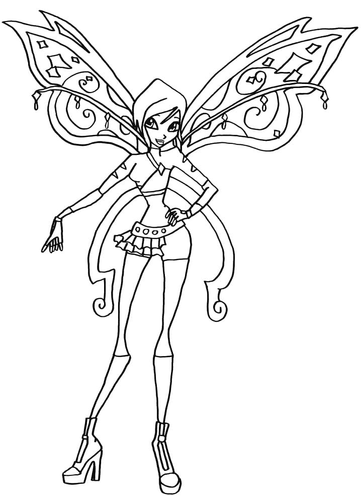 Desenho de Tecna da Clube Winx Infantil para Imprimir