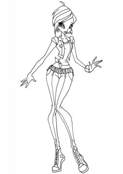 Desenho de Tecna da Clube Winx para Colorir Pdf