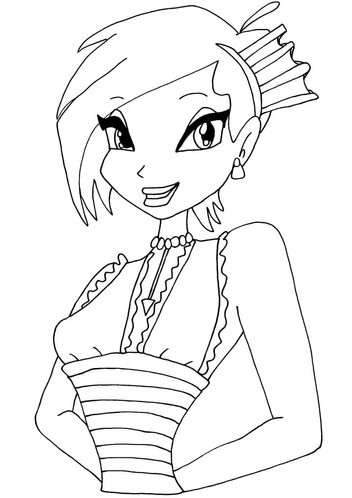 Desenho de Tecna da Clube Winx para Imprimir Lápis de Cor