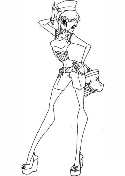 Desenho de Tecna da Clube Winx Transformada para Colorir