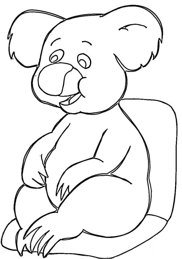 Desenho de Coala Grande para Colorir Pdf