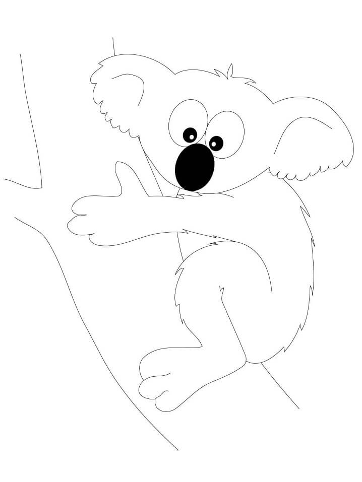Desenho de Coala Infantil para Imprimir