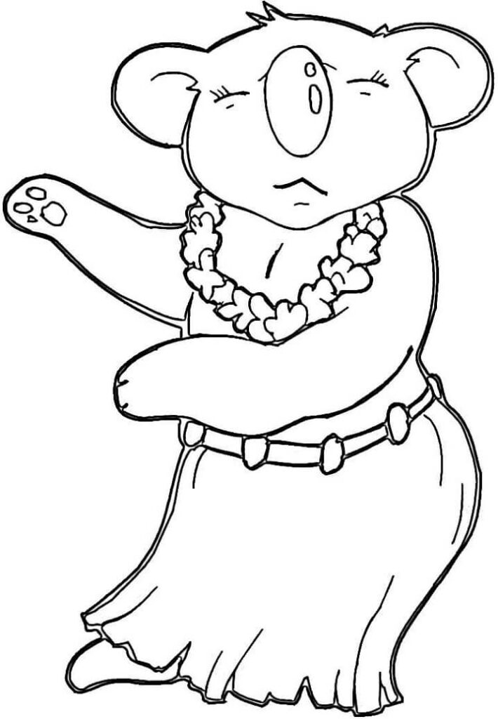 Desenho de Coala Pequeno para Imprimir Lápis de Cor