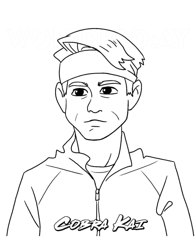 Desenho de Cobrá Kai Grátis para Crianças para Colorir