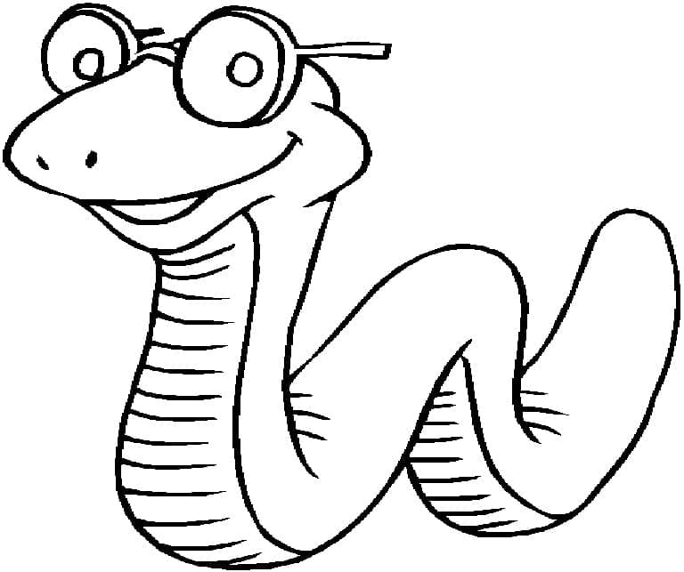 Desenho de Cobrá Alegre para Colorir