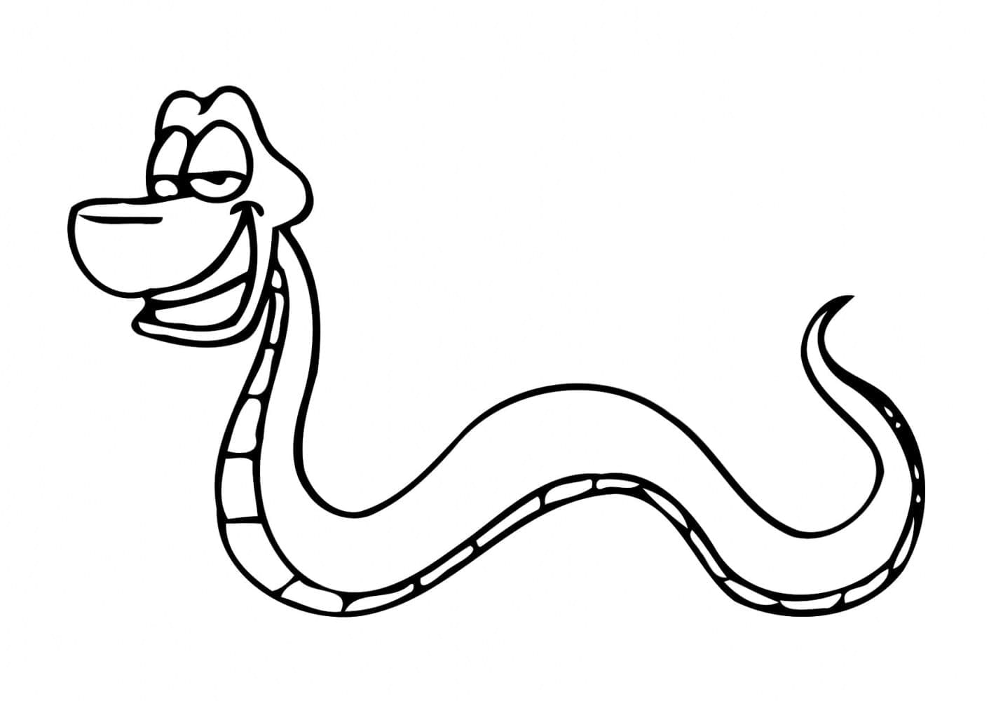 Desenho de Cobrá de Desenho Animado para Colorir