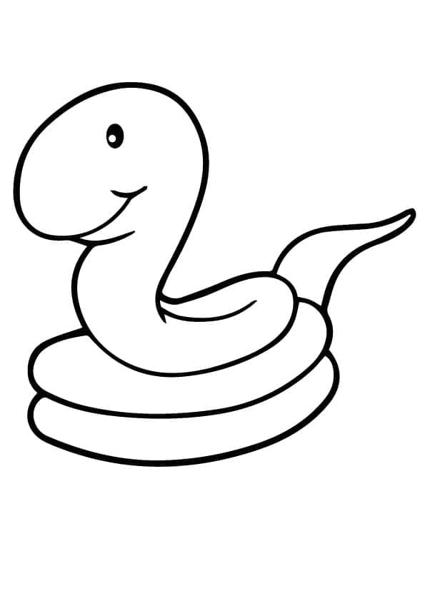 Desenho de Cobrá Fofa para Colorir