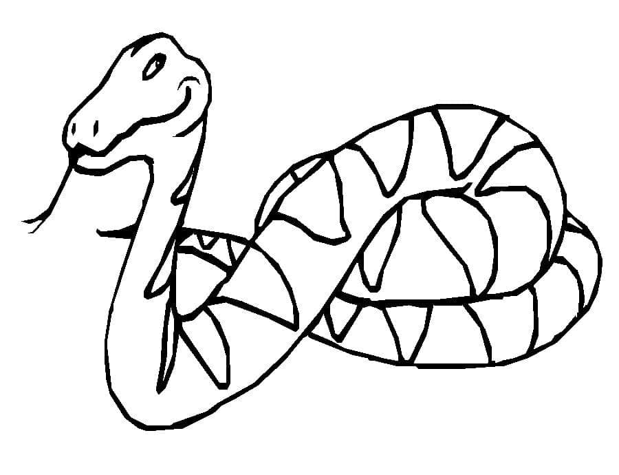 Desenho de Cobrá Grátis para Crianças para Colorir