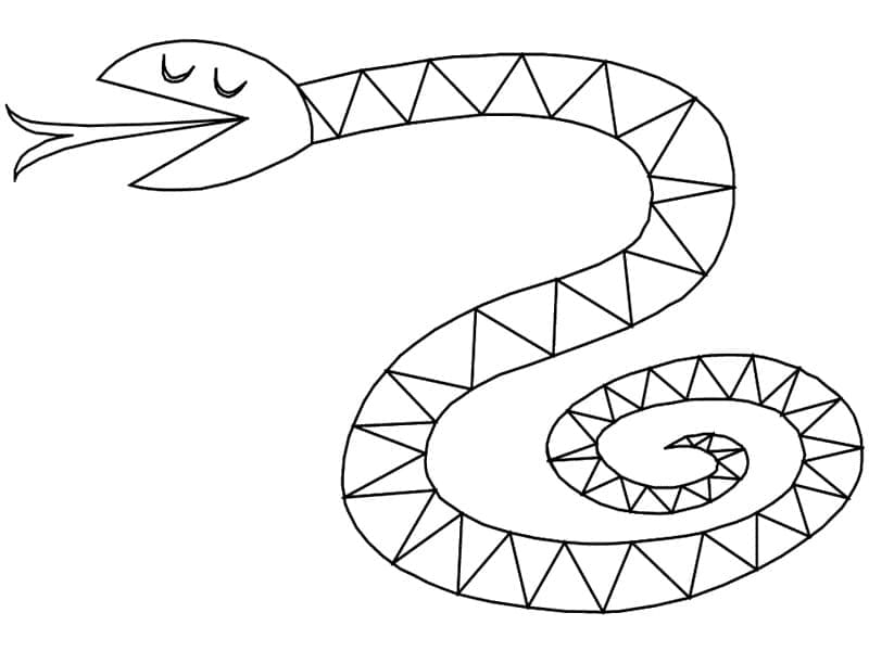 Desenho de Cobrá Imprimivel para Colorir