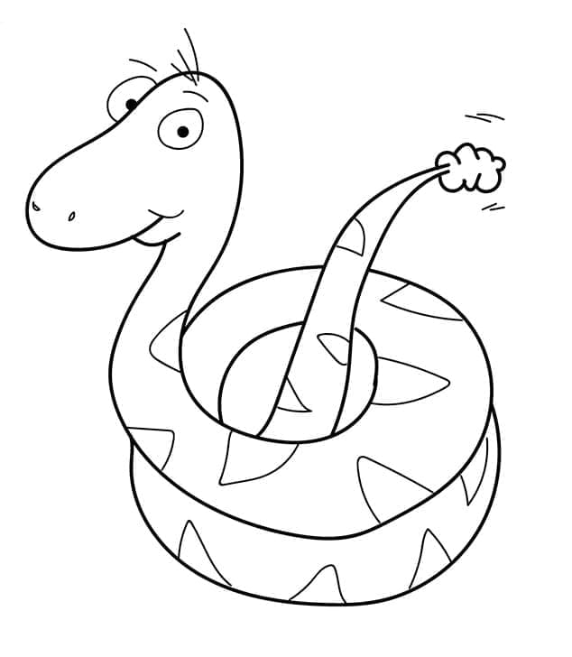 Desenho de Cobrá Muito Fofa para Colorir