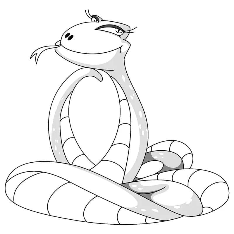 Desenho de Linda Cobrá para Colorir