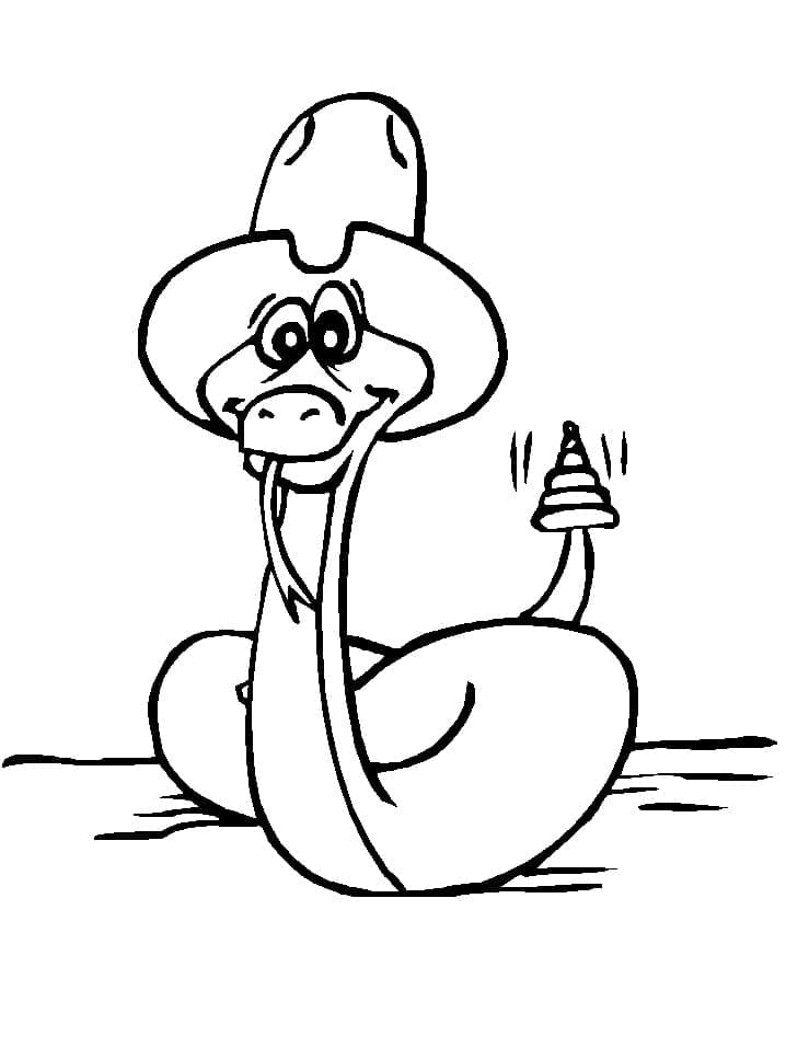 Desenho de Pequena Cobrá para Colorir