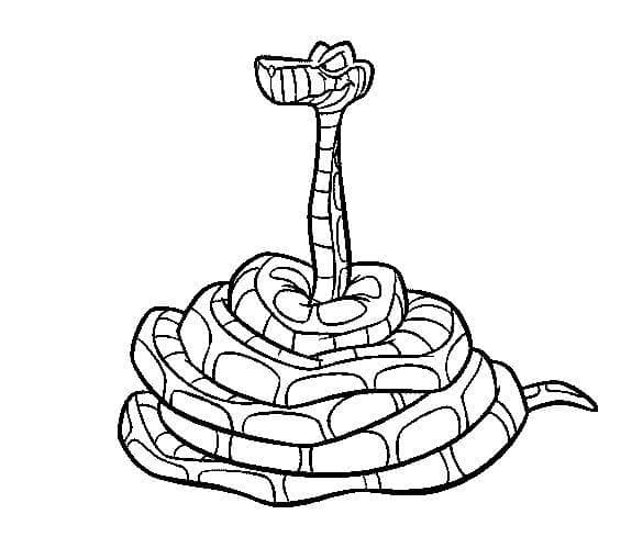Desenho de uma Cobrá de Desenho Animado para Colorir