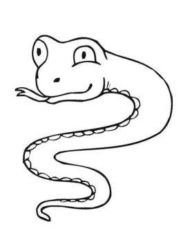 Desenho de Uma Cobra Engracada para Colorir