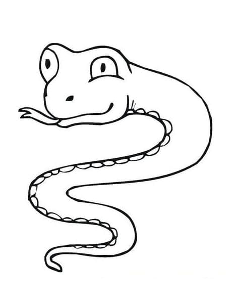 Desenho de uma Cobrá Engracada para Colorir