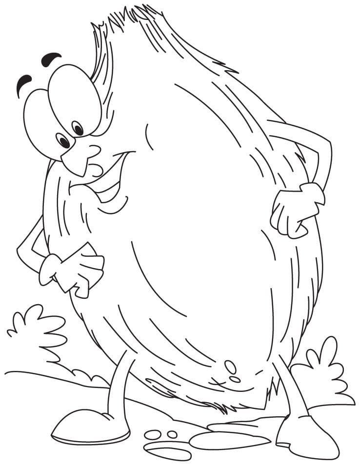 Desenho de Coço Desenho Animado para Imprimir